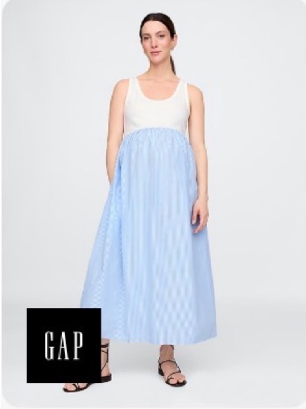 NWOT GAP Maternity 2 tone maxi dress
